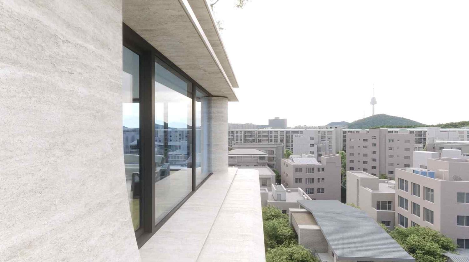 SUITE D 테라스에서 바라본 도심